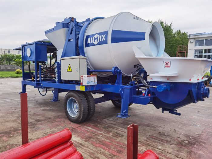 concrete pump with mixer