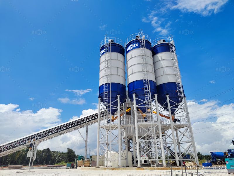 ready mix concrete batching plant machine