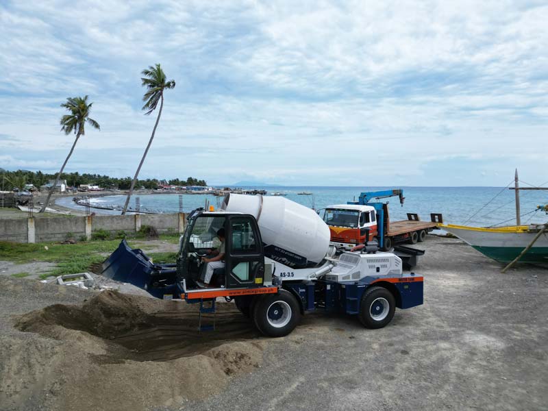 Self-Loading Concrete Mixer Truck for Bridge Construction