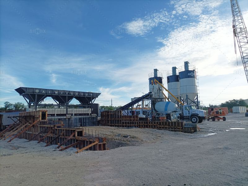  dry batching plant working at project site