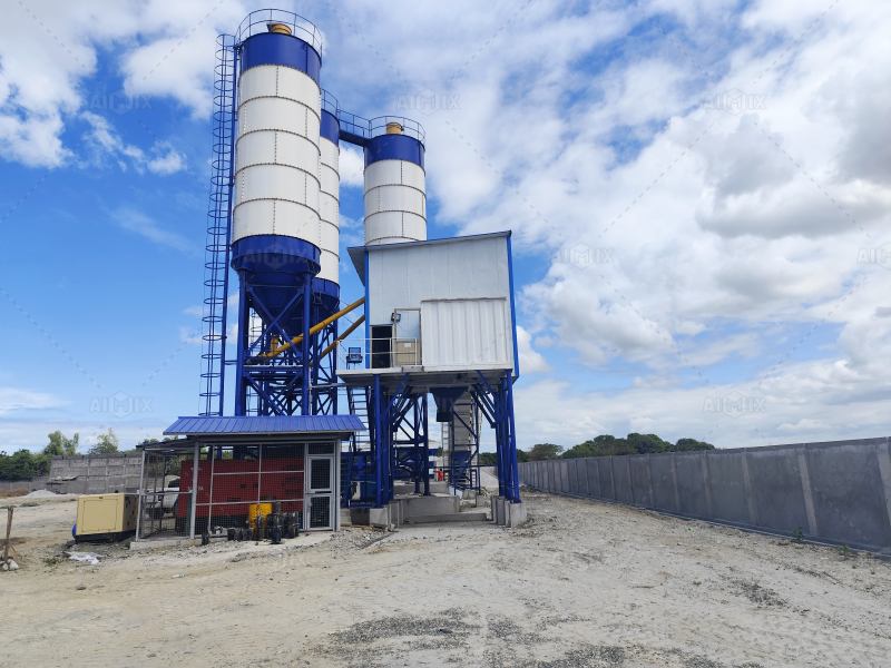 wet mix concrete batching plant